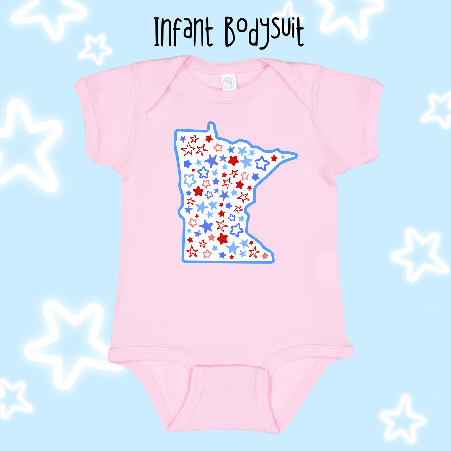 the INFANT MN ALL-STAR bodysuit