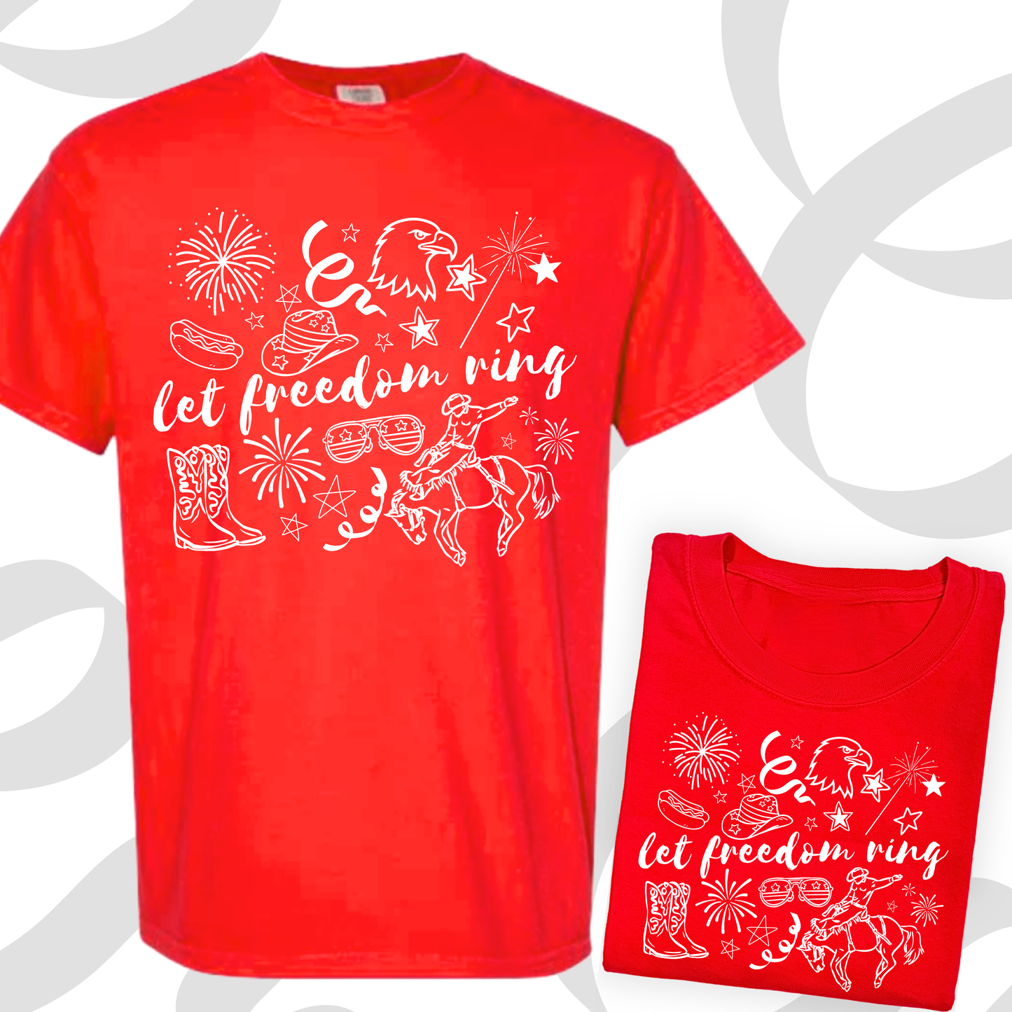 the ADULT MEN LET FREEDOM RING tee