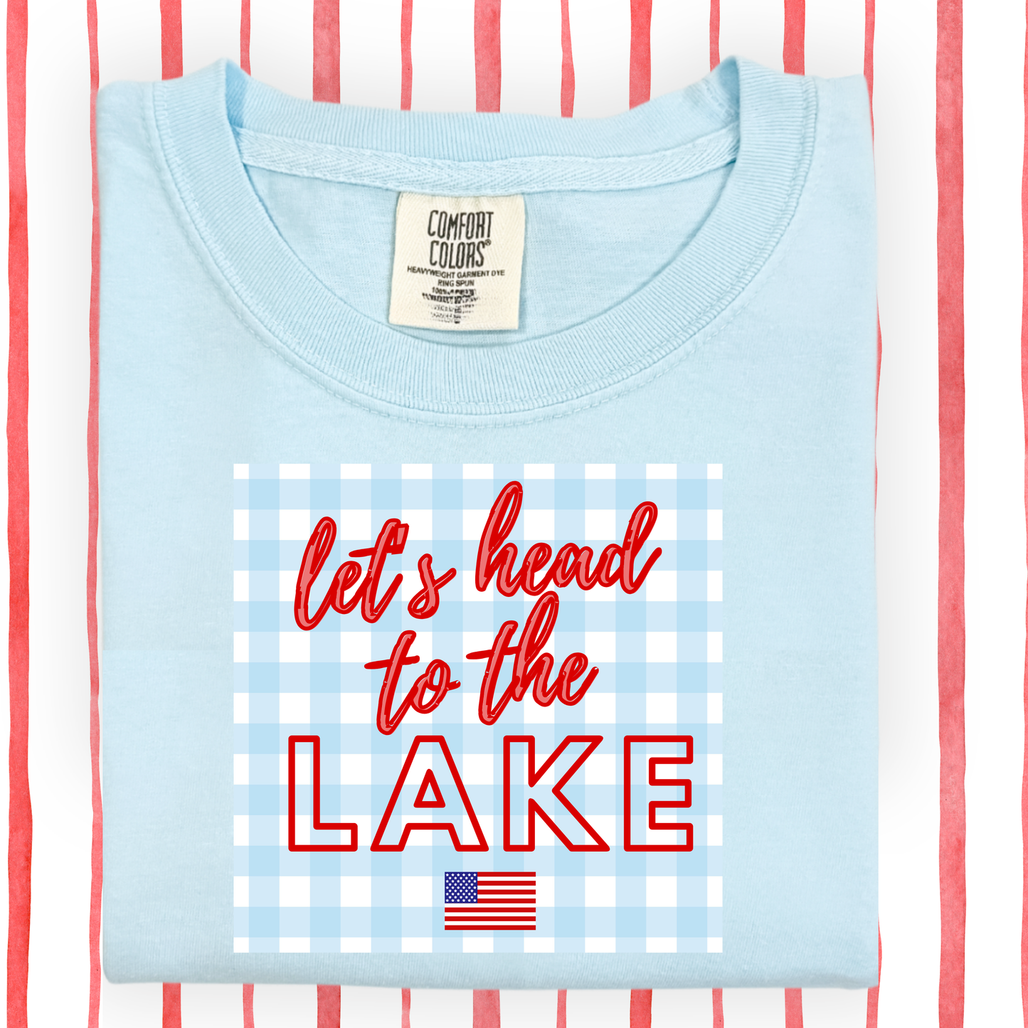 the ADULT HEAD TO THE LAKE tee