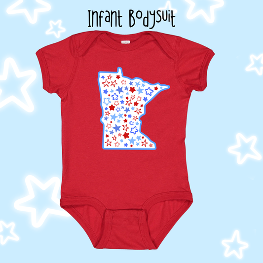 the INFANT MN ALL-STAR bodysuit