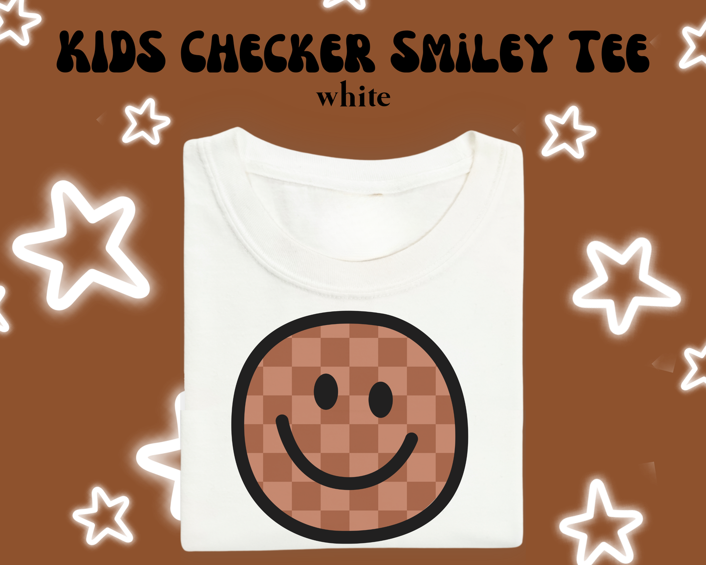 the KIDS CHECKER SMILEY tee