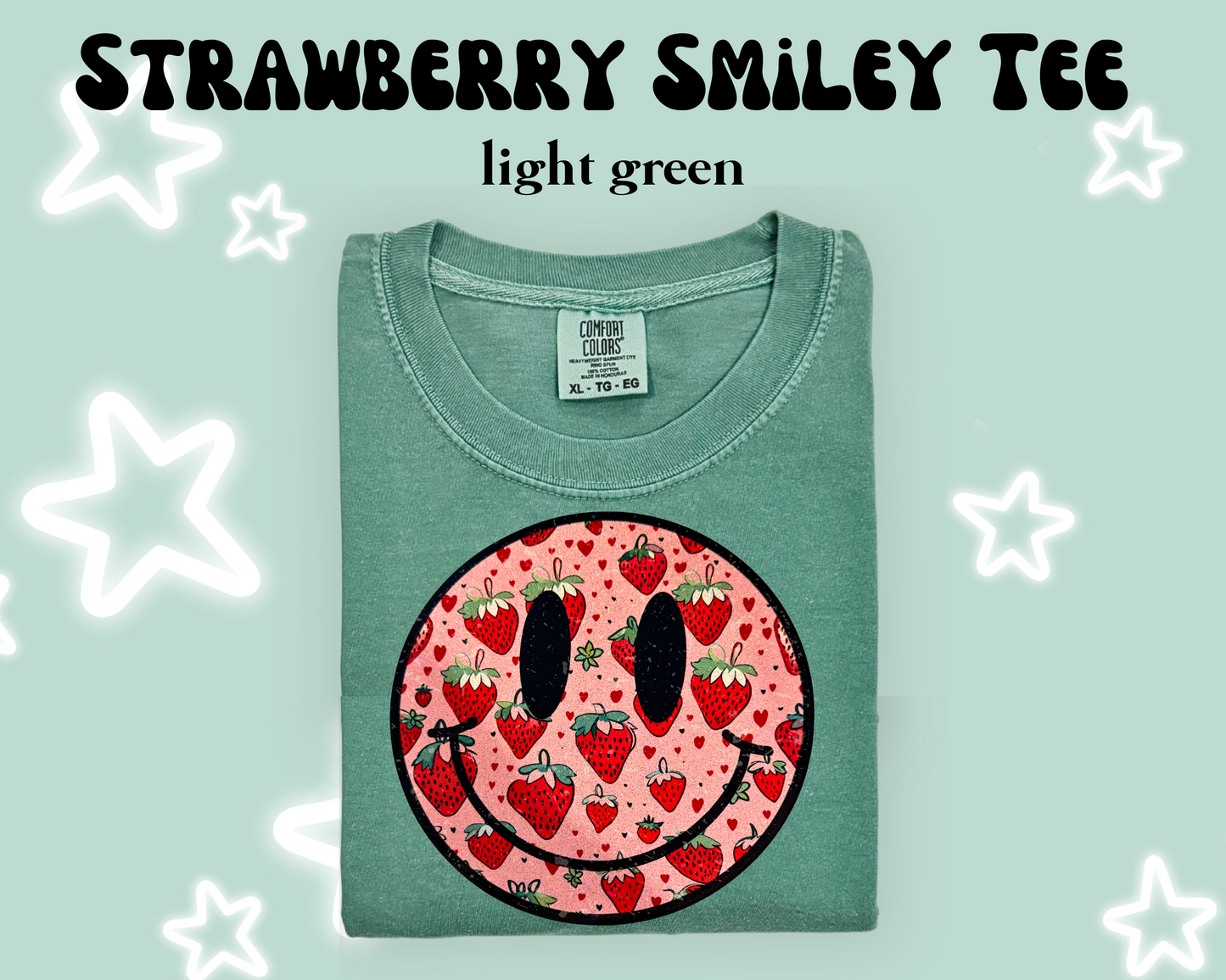 the STRAWBERRY SMILEY tee
