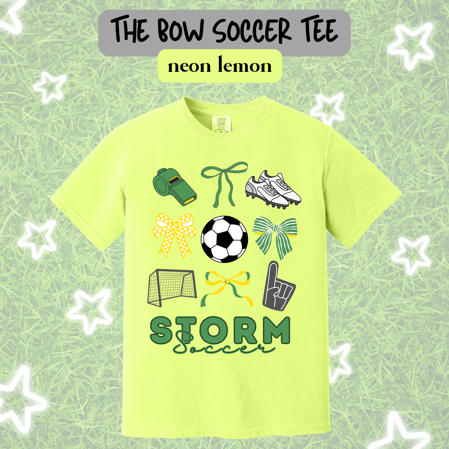 the ADULT BOW SOCCER tee