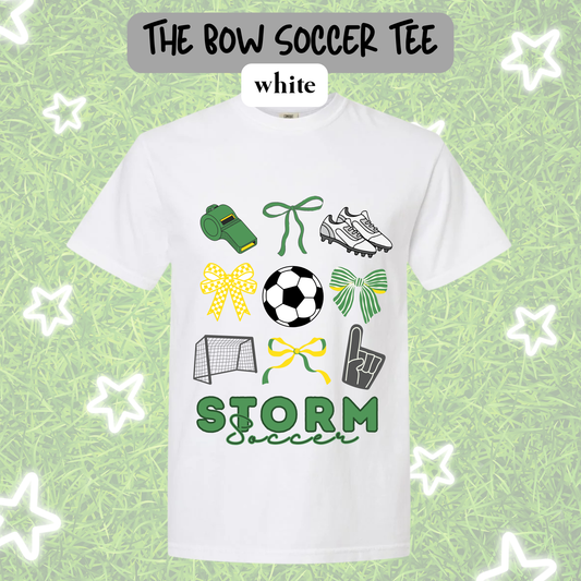 the ADULT BOW SOCCER tee
