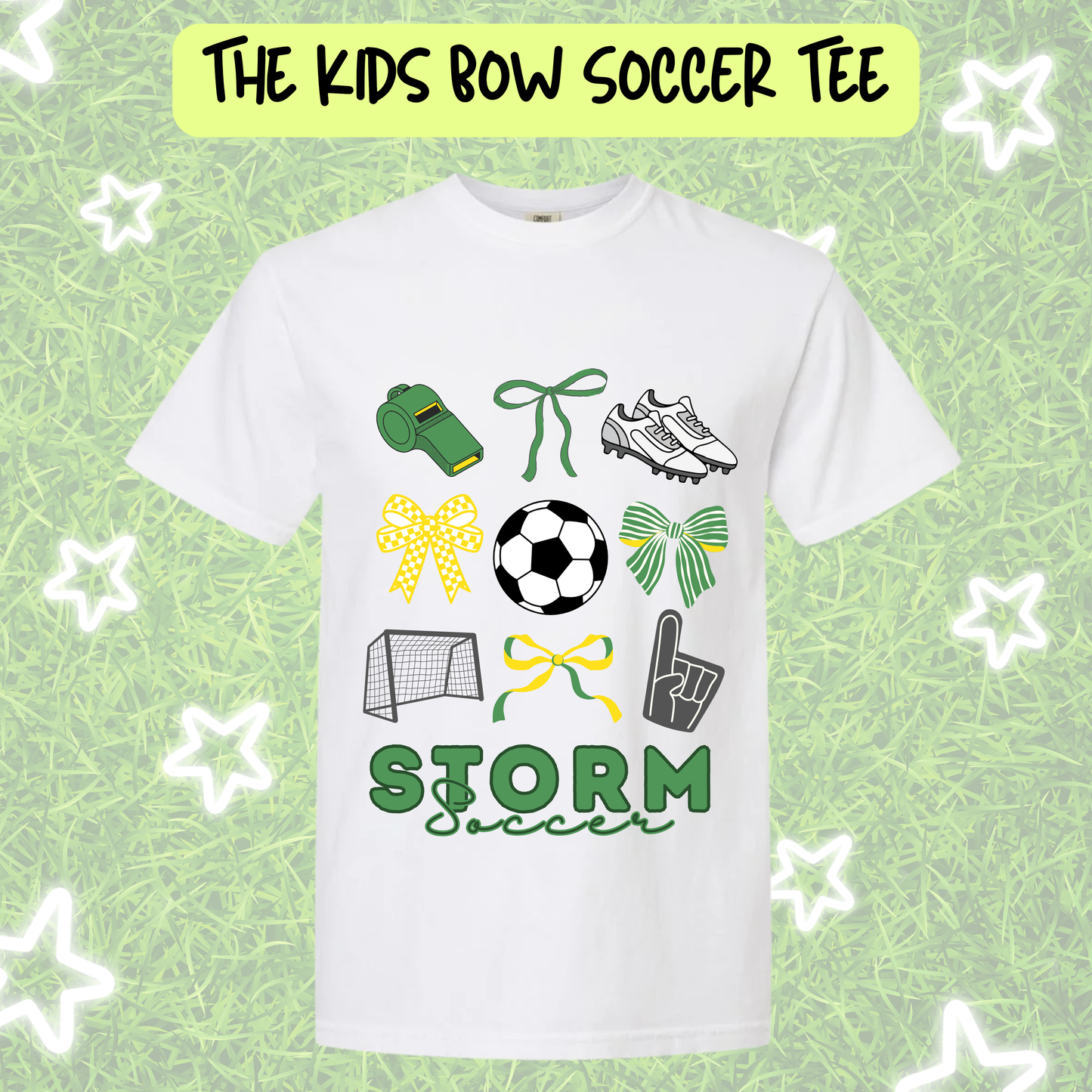 the KIDS BOW SOCCER tee