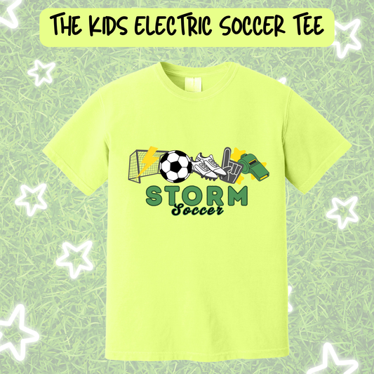 the KIDS ELECTRIC SOCCER tee