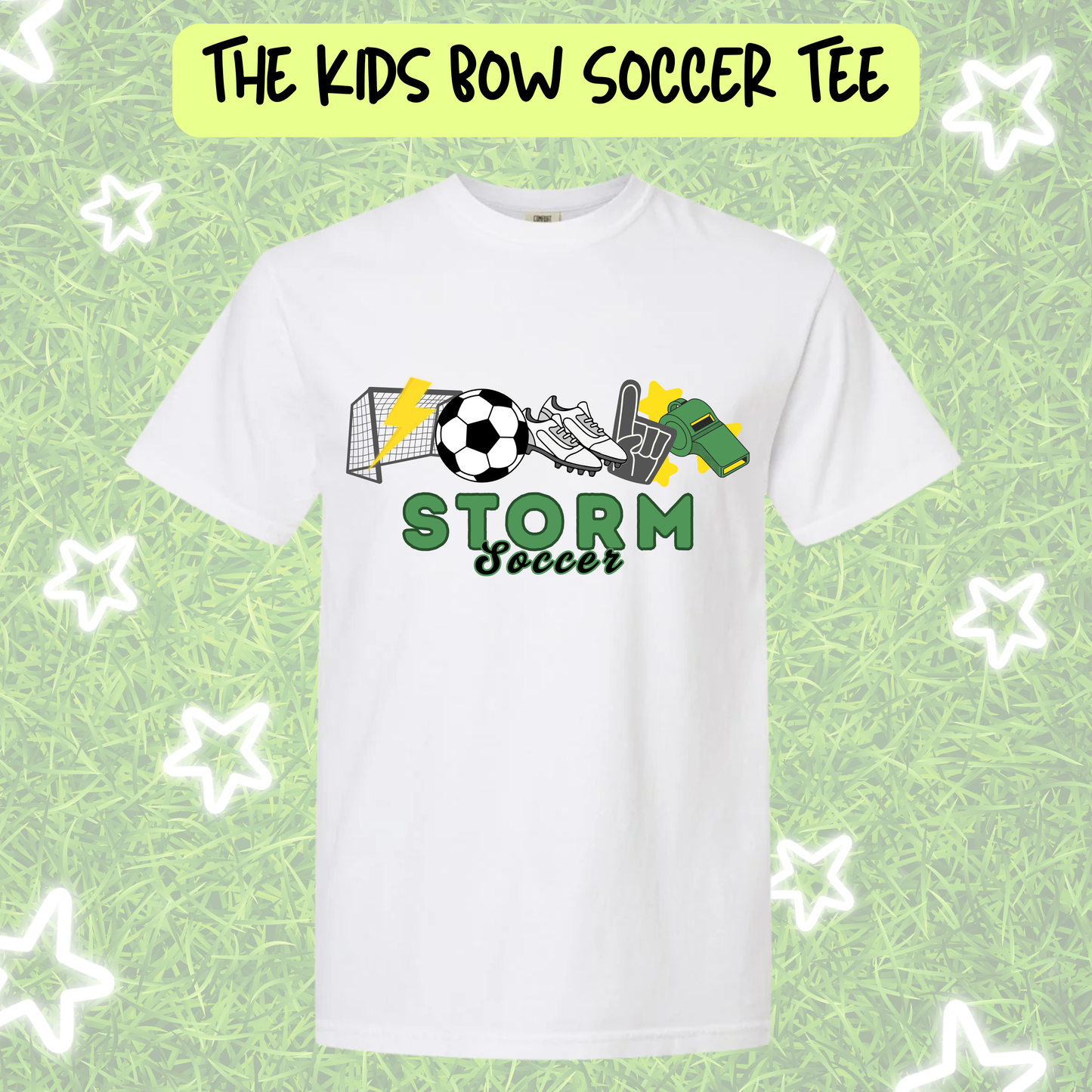 the KIDS ELECTRIC SOCCER tee
