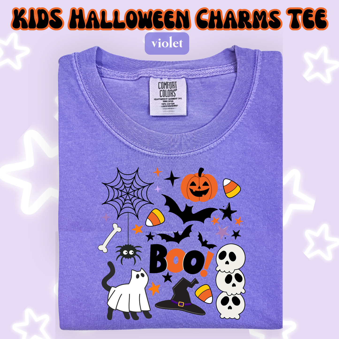 the KIDS HALLOWEEN CHARMS tee