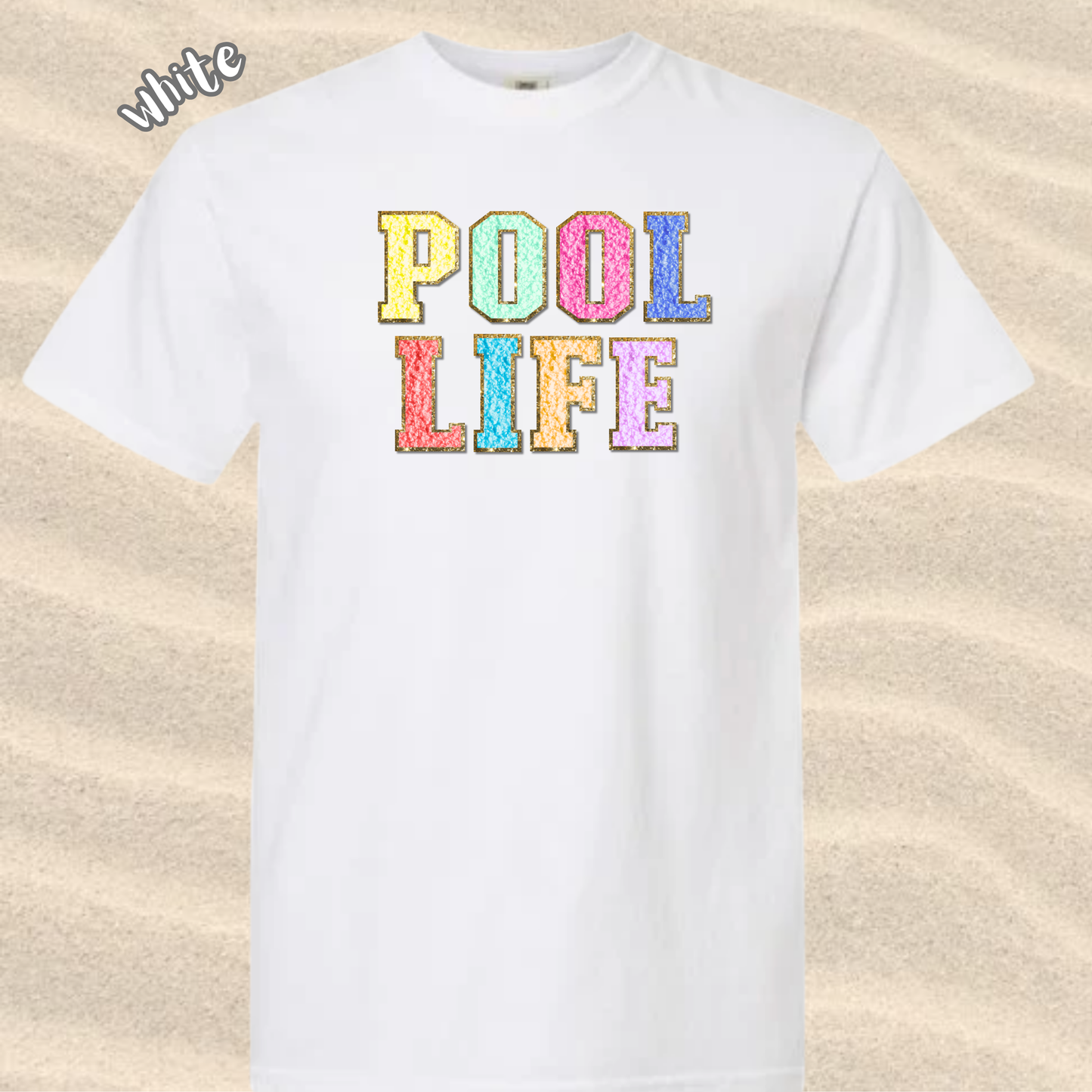 the ADULT POOL LIFE PATCH tee