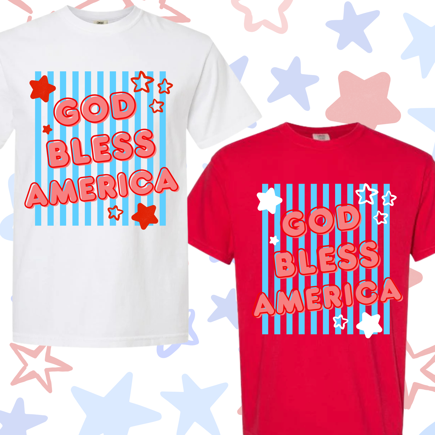 the ADULT GOD BLESS AMERICA tee
