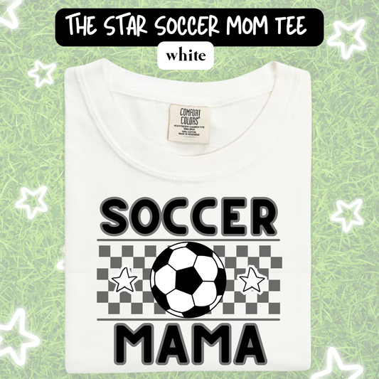 the STAR SOCCER MAMA tee