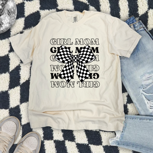 the GIRL MOM tee- bow