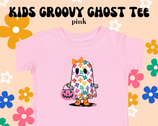 the KIDS GROOVY GHOST tee