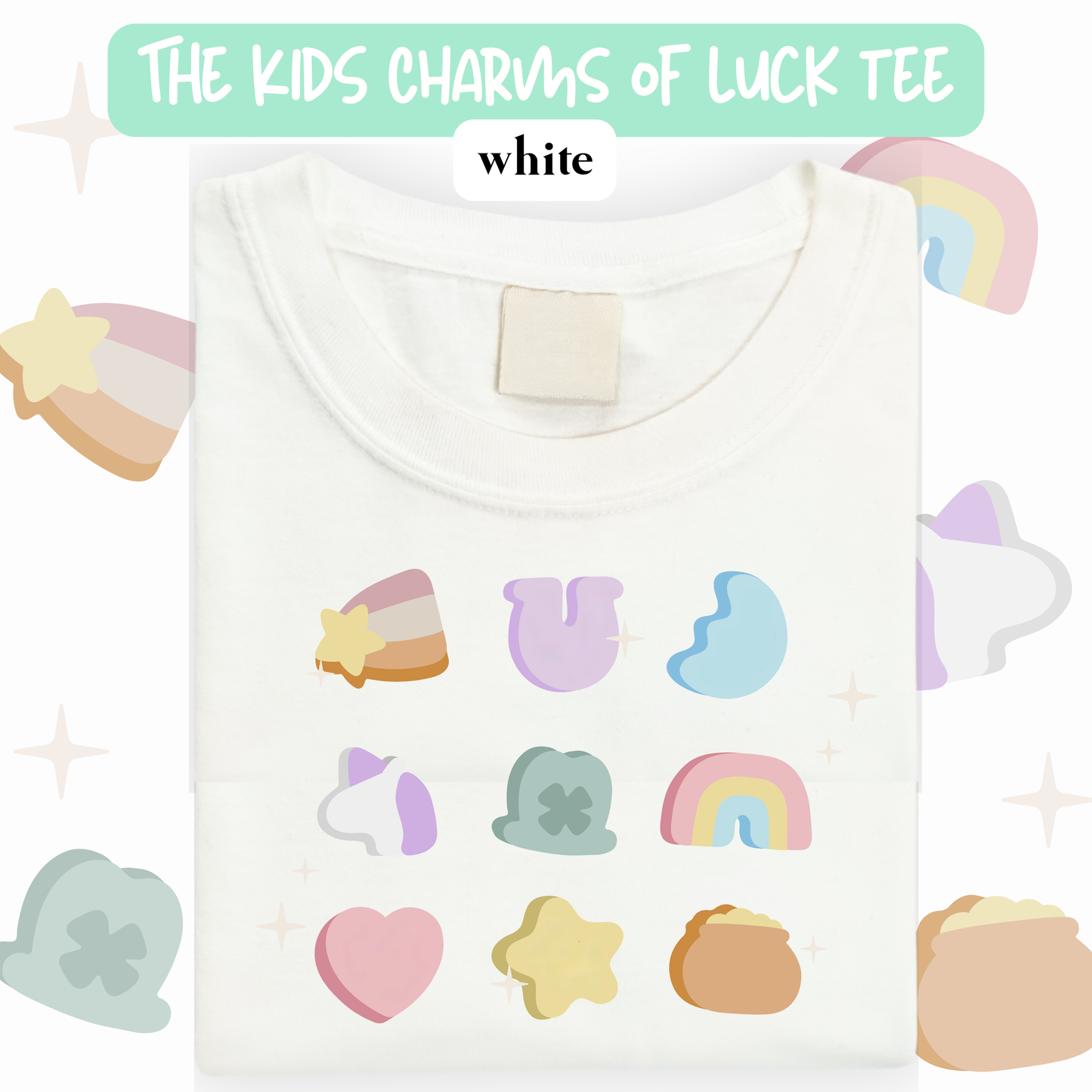 the KIDS CHARMS OF LUCK tee