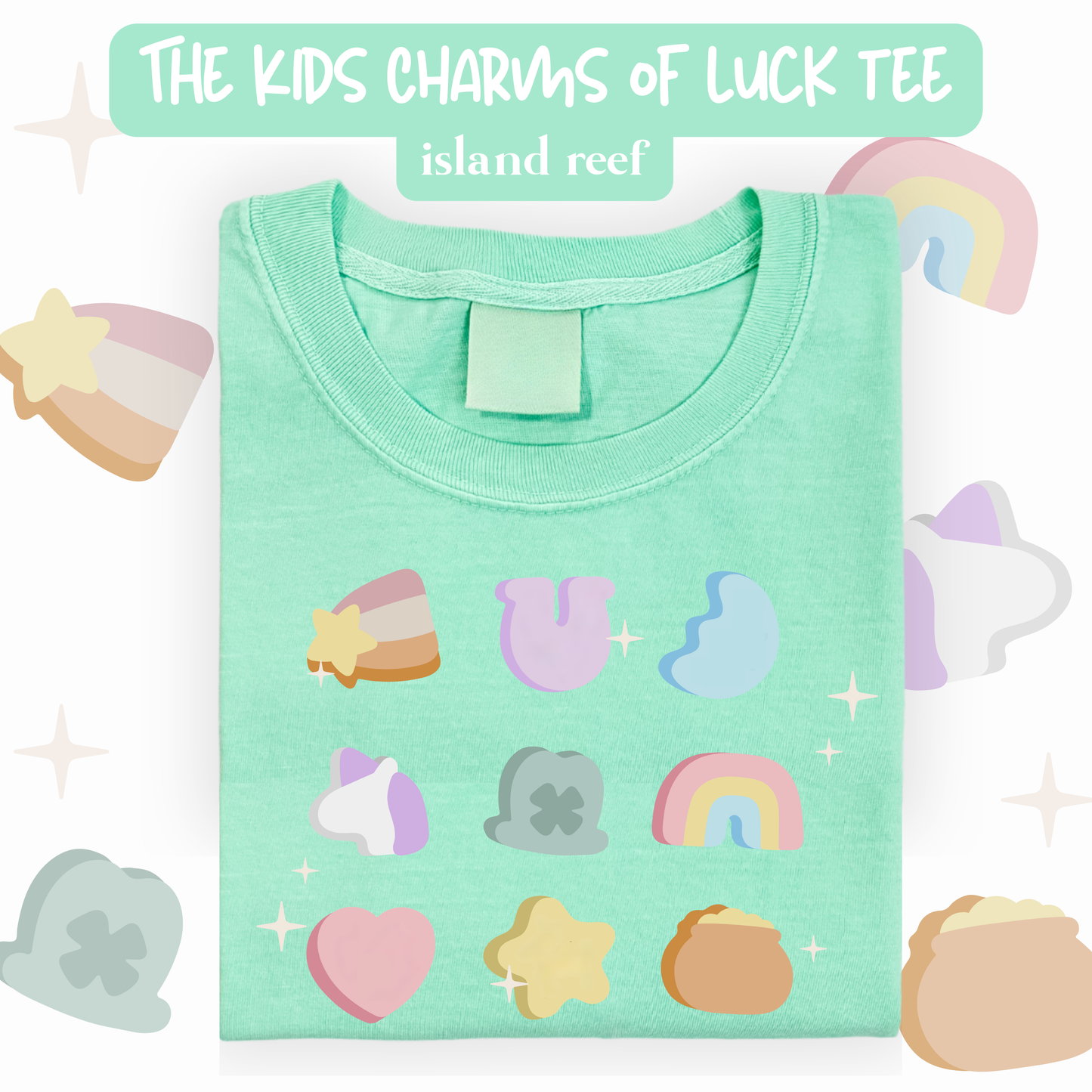 the KIDS CHARMS OF LUCK tee