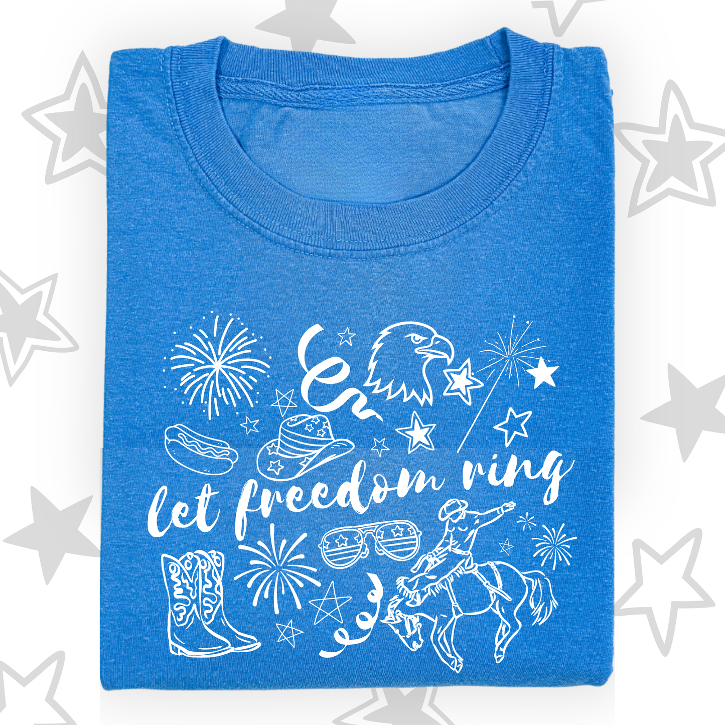 the BOYS LET FREEDOM RING tee