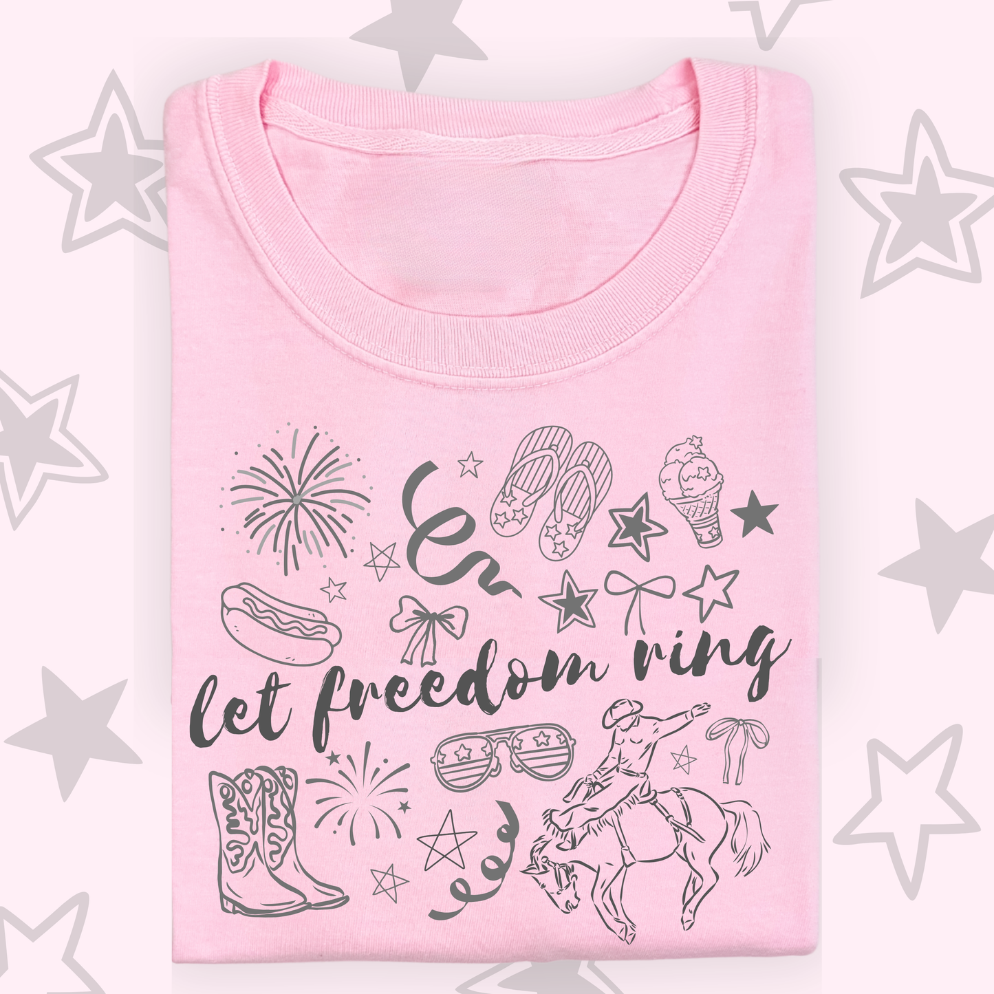 the KIDS GIRLY LET FREEDOM RING tee