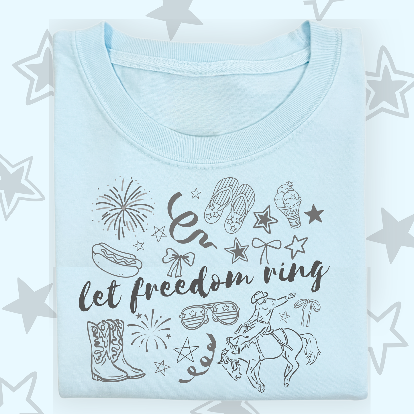 the KIDS GIRLY LET FREEDOM RING tee