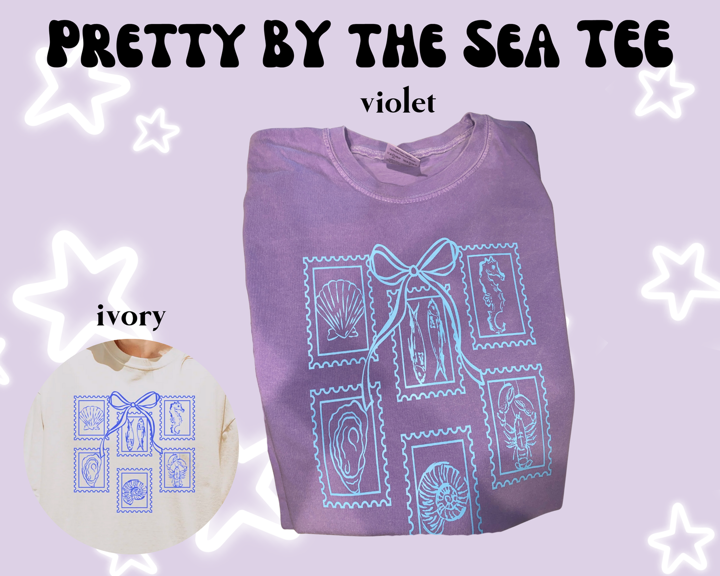 the PRETTY BY THE SEA tee
