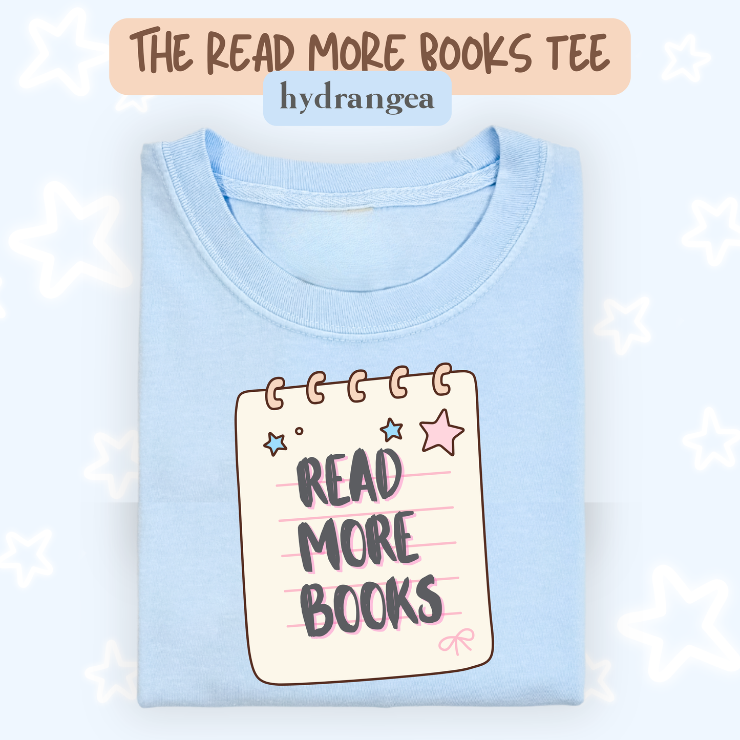 the READ MORE BOOKS tee