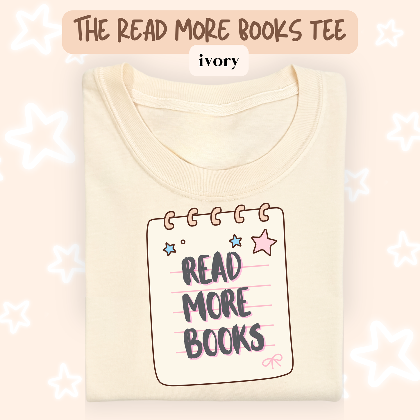 the READ MORE BOOKS tee