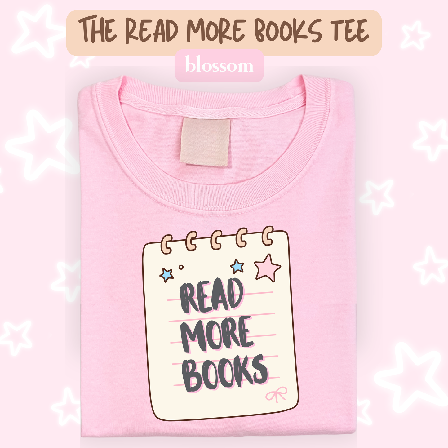 the READ MORE BOOKS tee