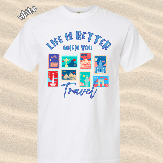 the BETTER TRAVEL tee