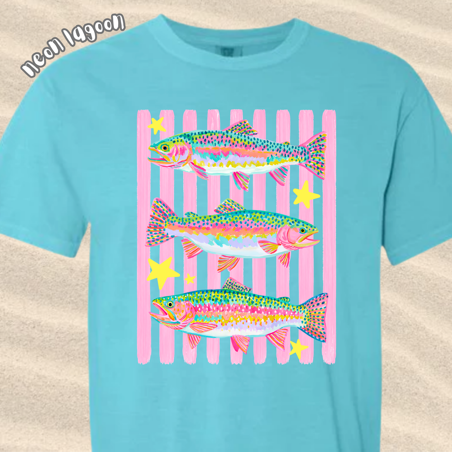 the SUMMER FISHIN' VIBES tee
