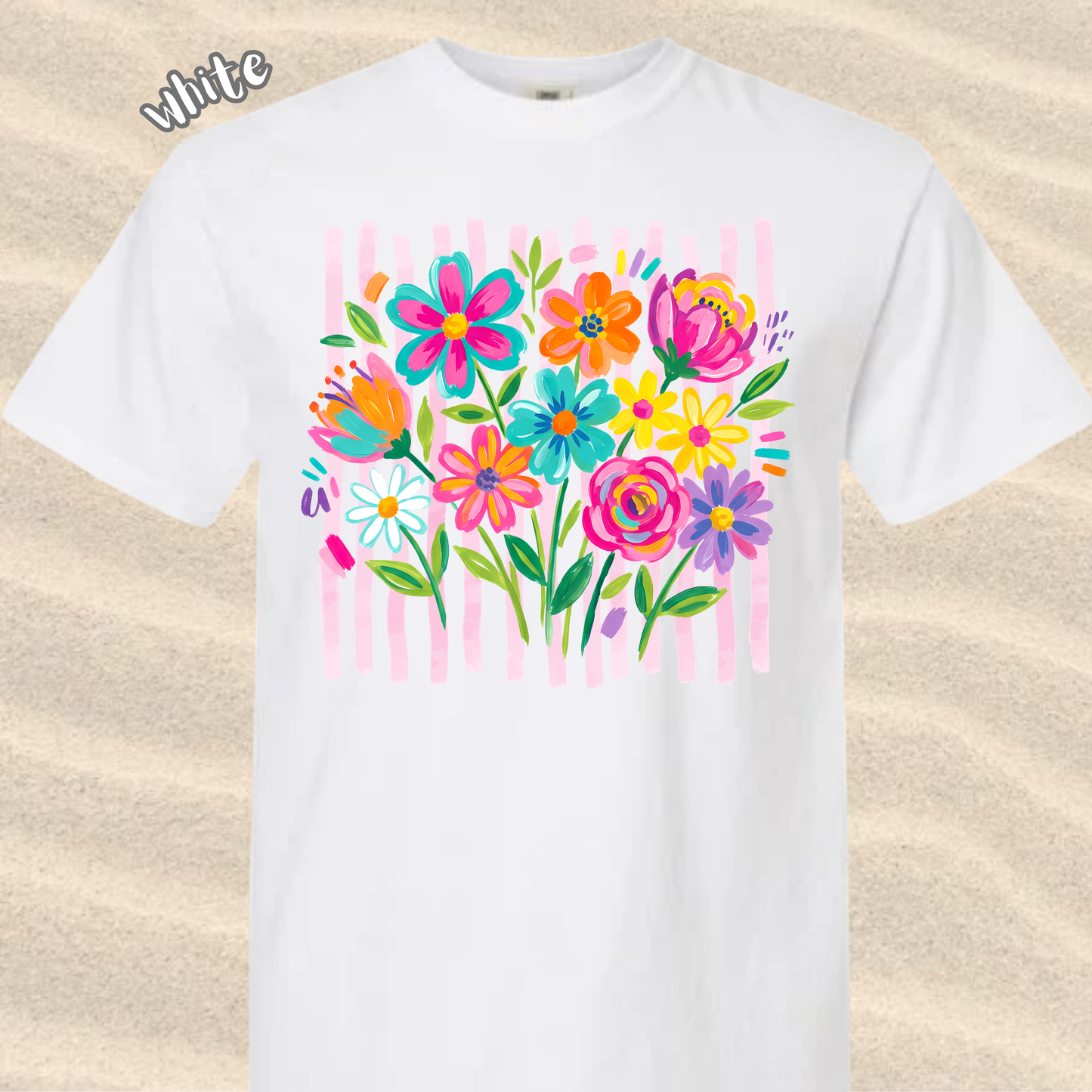 the ADULT ENDLESS FLOWERS tee
