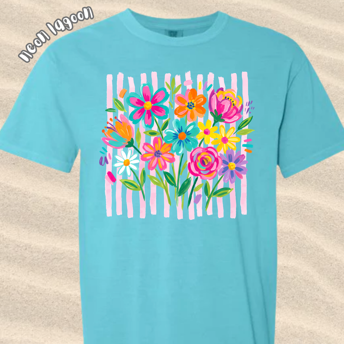 the ADULT ENDLESS FLOWERS tee