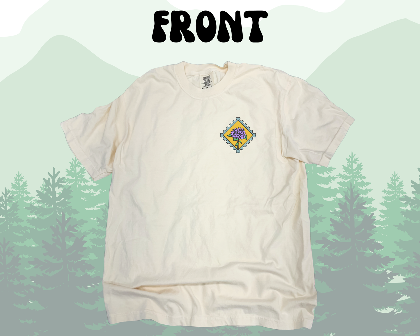 the SMELL THE FLOWERS tee